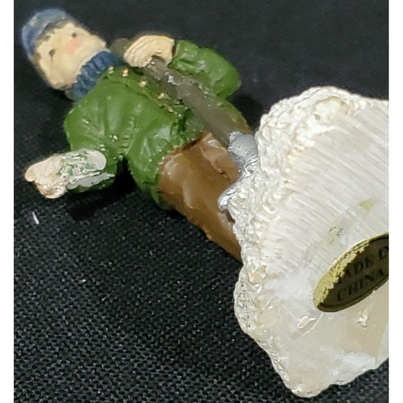 St Nicholas Square MAN w/ SHOVEL Figure Stuck in a Rut Christmas Village DAMAGED - Picture 6 of 6